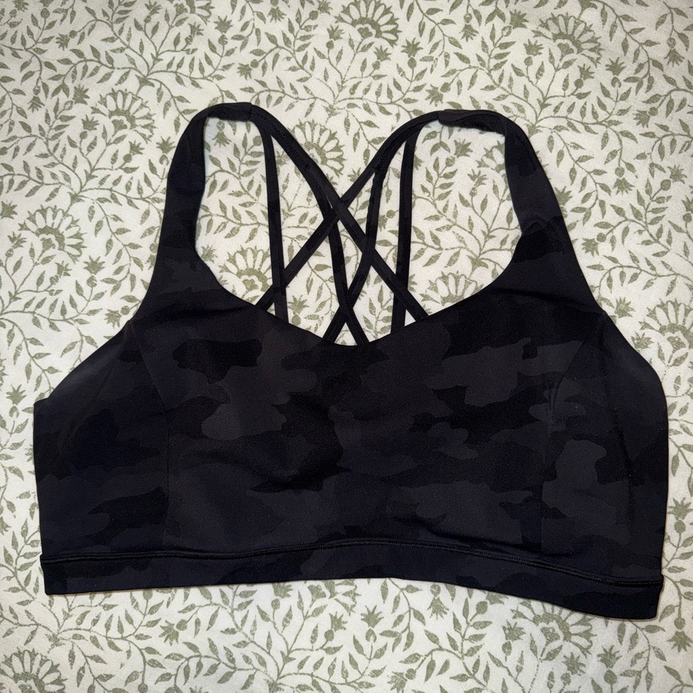 Lululemon Black Camo Sports Bra